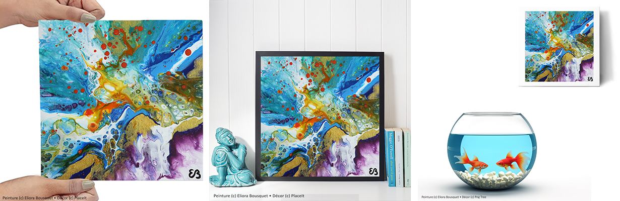 Quintessence (1535) Peinture d'Eliora Bousquet dans un décor x3