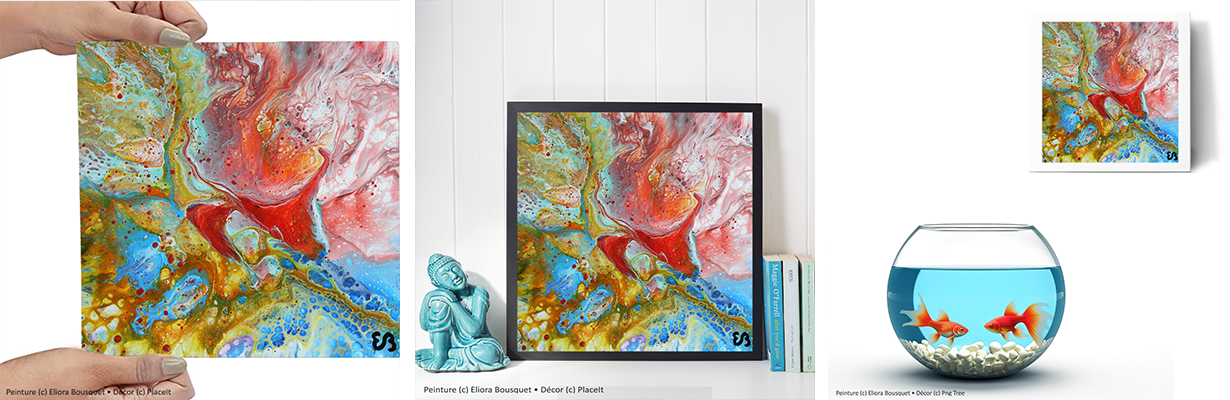 Quintessence (1536) Peinture d'Eliora Bousquet dans un décor x3