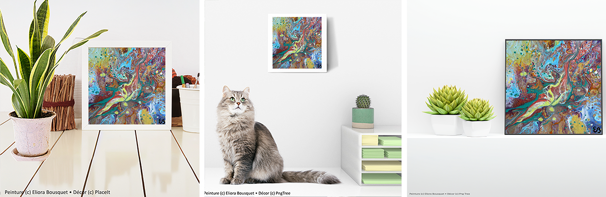 Quintessence (1540) Peinture d'Eliora Bousquet dans un décor x3