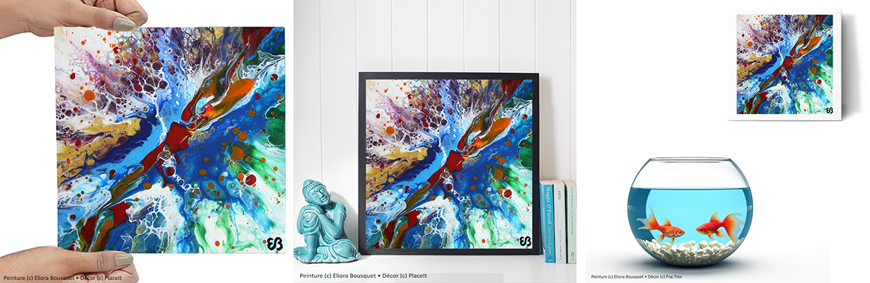 Quintessence (1545) Peinture d'Eliora Bousquet dans un décor x3