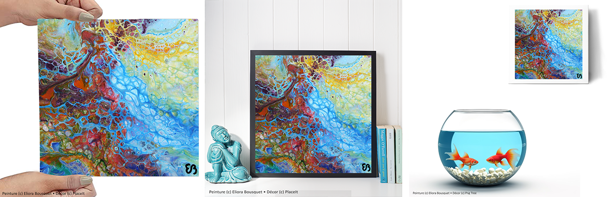 Quintessence (1548) Peinture d'Eliora Bousquet dans un décor x3