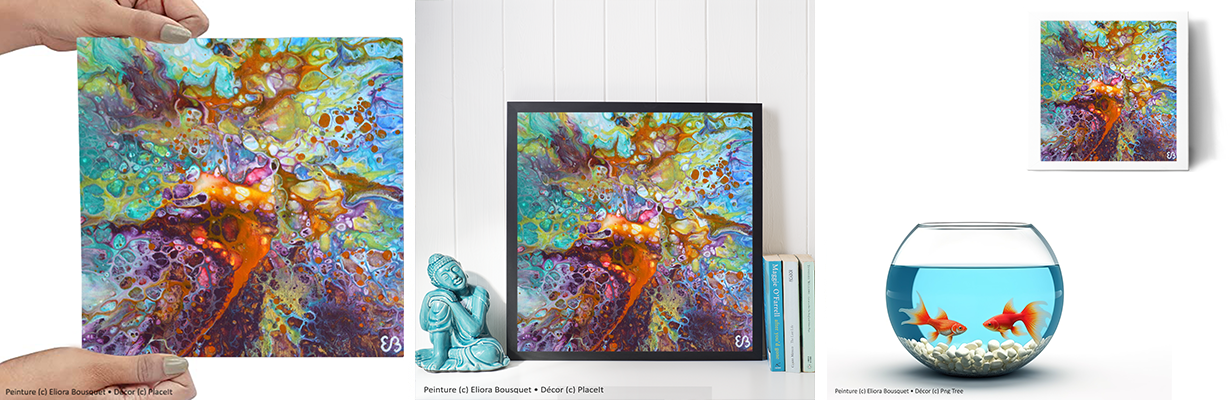 Quintessence (1551) Peinture d'Eliora Bousquet dans un décor x3