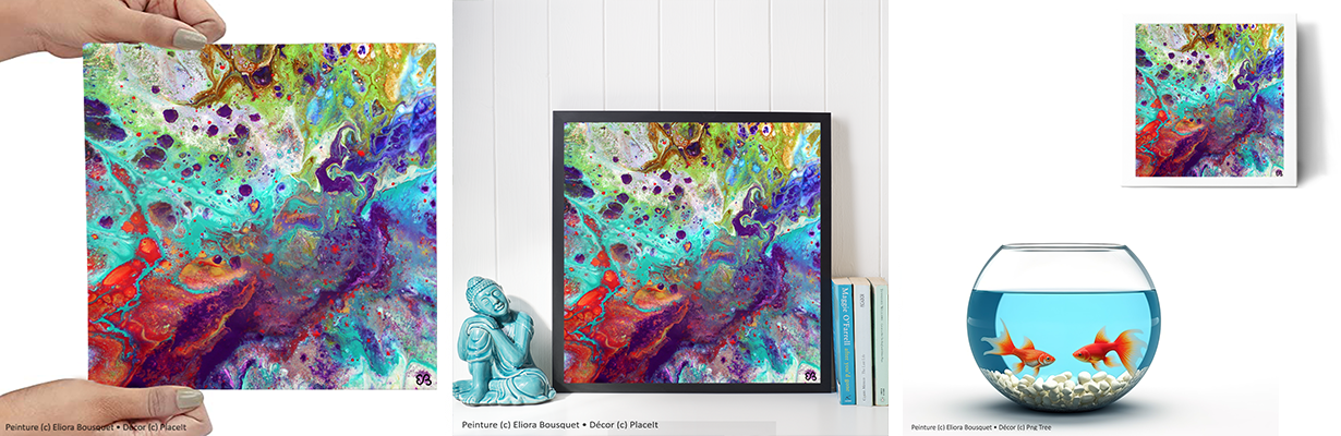 Quintessence (1555) Peinture d'Eliora Bousquet dans un décor x3