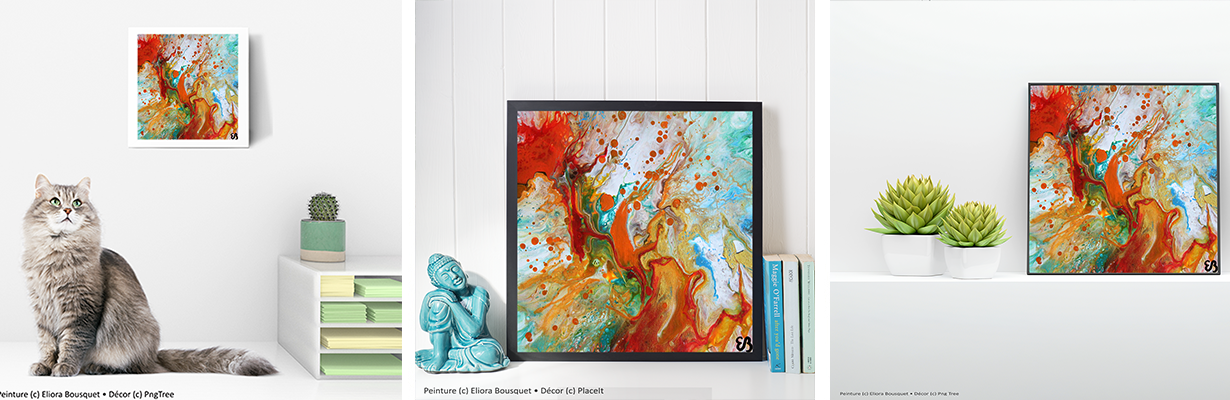 Quintessence (1563) Peinture d'Eliora Bousquet dans un décor x3