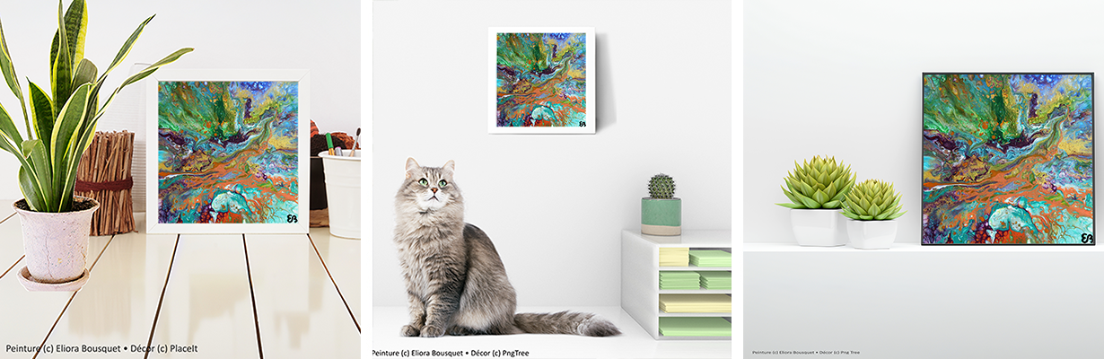 Quintessence (1564) Peinture d'Eliora Bousquet dans un décor x3