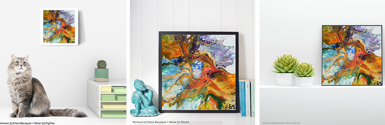 Quintessence (1567) Peinture d'Eliora Bousquet dans un décor x3