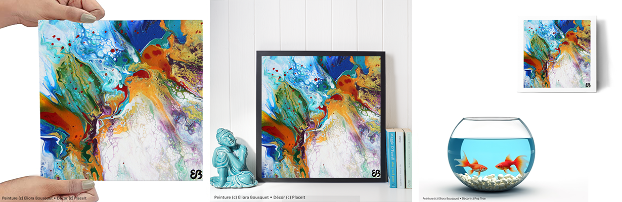 Quintessence (1570) Peinture d'Eliora Bousquet dans un décor x3