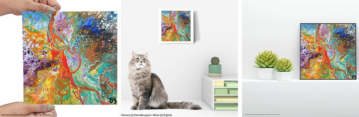 Quintessence (1571) Peinture d'Eliora Bousquet dans un décor x3