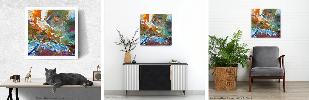Quintessence (1675) Peinture d'Eliora Bousquet dans un décor x3 Quintessence (1675) Peinture d'Eliora Bousquet dans un décor x3