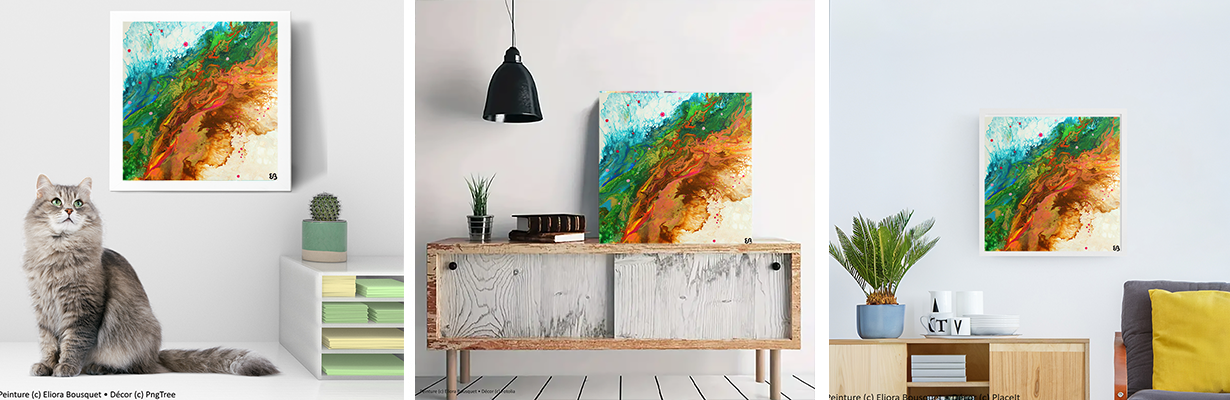 Quintessence (1686) Peinture d'Eliora Bousquet dans un décor x3 Quintessence (1686) Peinture d'Eliora Bousquet dans un décor x3