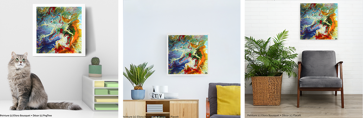 Quintessence (1692) Peinture d'Eliora Bousquet dans un décor x3 Quintessence (1692) Peinture d'Eliora Bousquet dans un décor x3