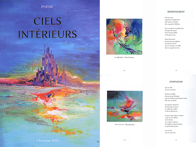 Recueil Ciels intérieurs de Christian Miel illustré par Eliora Bousquet