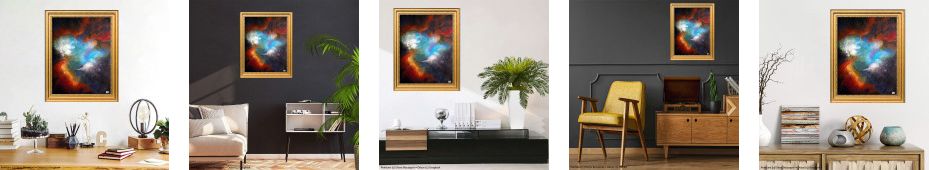 Tableau Le rêve d'Icare d'Eliora Bousquet mis en situation dans un décor