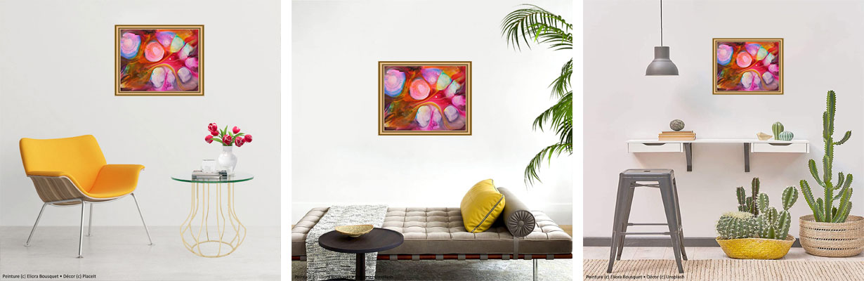 Tableau Quintessence (384) d'Eliora Bousquet dans un décor 