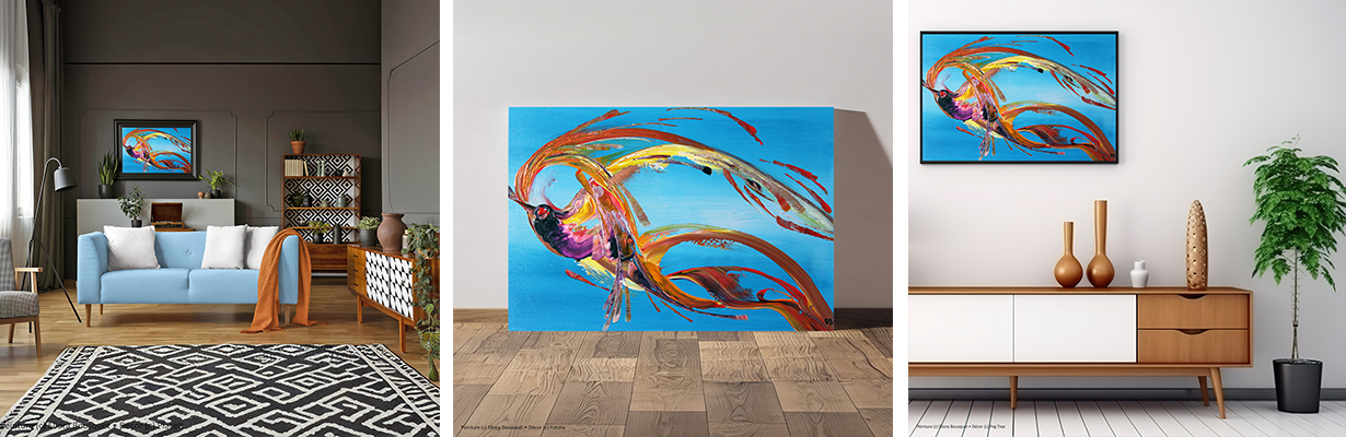 Une_vie_a_tire_d_aile_Peinture_Eliora_Bousquet dans un décor x3
