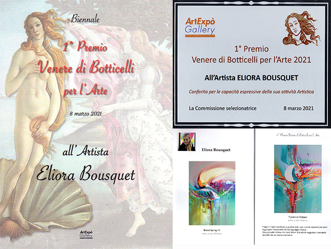 Venere di Botticelli per l arte 2021 premier prix eliora bousquet