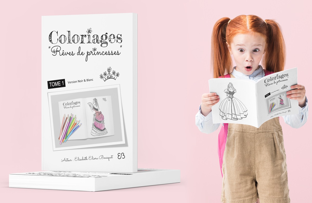 Visuel 1 présentant l'album de coloriages Reves de princesses 1 d'Eliora Bousquet