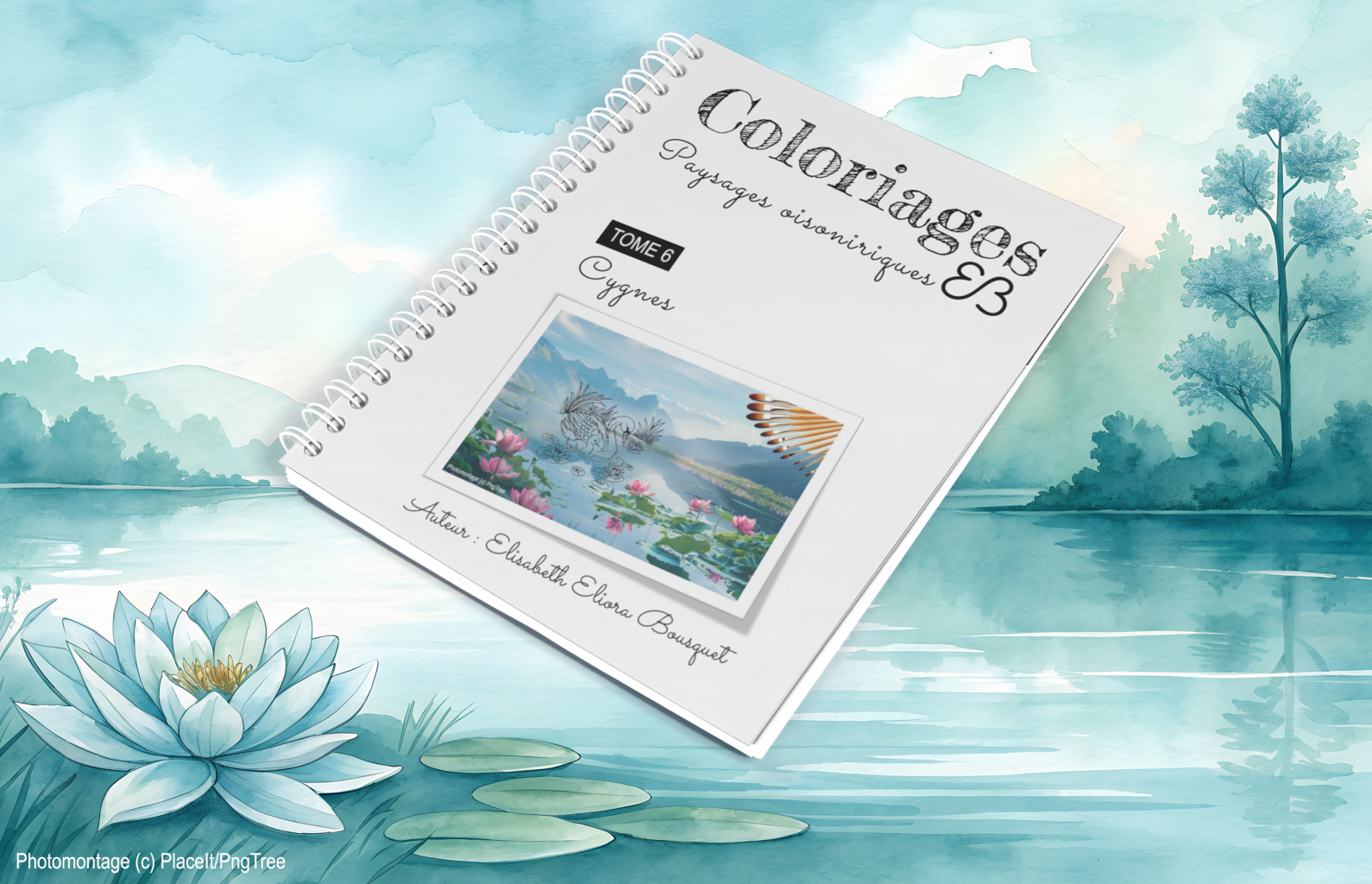 Visuel présentant l'album de coloriages Paysages oisoniriques 6 d'Eliora Bousquet - PI  (2)