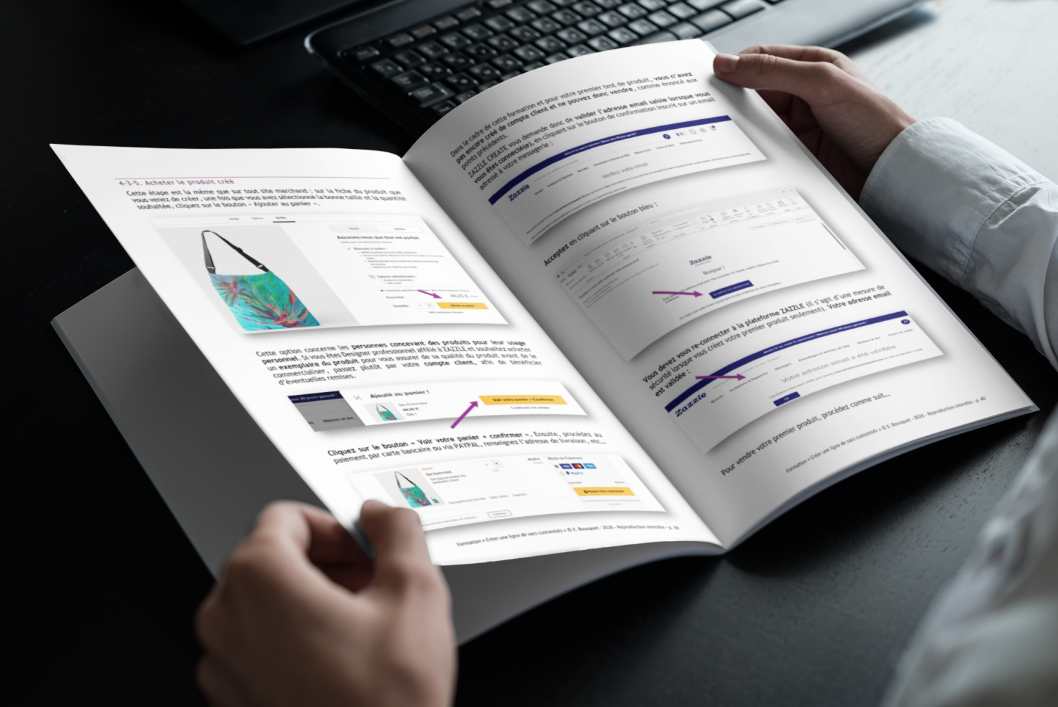 Visuel présentant la formation Créer une ligne de sacs customisés d'E. Bousquet - PlaceIt (16)