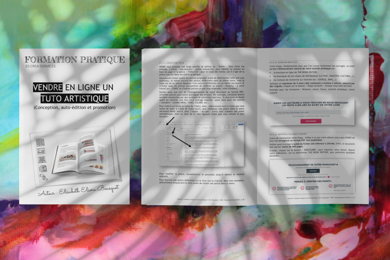 Visuel présentant la formation Vendre en ligne un tuto artistique d'E. Bousquet - PlaceIt (4)