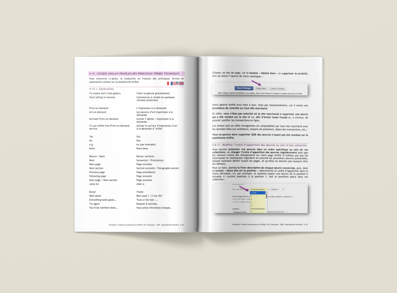Visuel présentant la formation Vendre ses peintures sur ArtPal d'Eliora Bousquet (6)