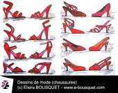 Dessin de chaussures pour femmes Elisabeth Eliora Bousquet 1