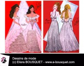 Dessins de robes de mariées d'Elisabeth Eliora Bousquet 8