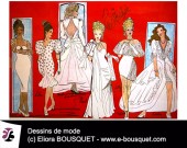 Dessins de robes de mariées d'Elisabeth Eliora Bousquet 3