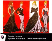 Dessins de tenues de soirées pour femmes d'Elisabeth Eliora Bousquet 25