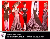 Dessins de tenues de soirées pour femmes d'Elisabeth Eliora Bousquet 5