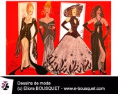 Dessins de tenues de soirées pour femmes d'Elisabeth Eliora Bousquet 28