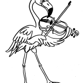 Croquis &agrave; colorier "Animaux musiciens" (c) &Eacute;li et Scriobelius -1