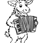 Croquis &agrave; colorier "Animaux musiciens" (c) &Eacute;li et Scriobelius - 10