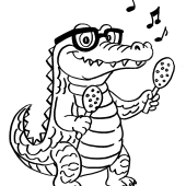 Croquis &agrave; colorier "Animaux musiciens" (c) &Eacute;li et Scriobelius - 13