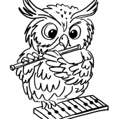 Croquis &agrave; colorier "Animaux musiciens" (c) &Eacute;li et Scriobelius - 17