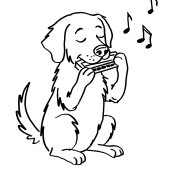 Croquis &agrave; colorier "Animaux musiciens" (c) &Eacute;li et Scriobelius - 21