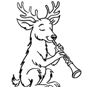 Croquis &agrave; colorier "Animaux musiciens" (c) &Eacute;li et Scriobelius - 22