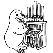 Croquis &agrave; colorier "Animaux musiciens" (c) &Eacute;li et Scriobelius - 23