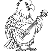 Croquis &agrave; colorier "Animaux musiciens" (c) &Eacute;li et Scriobelius - 28