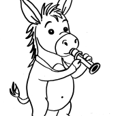 Croquis &agrave; colorier "Animaux musiciens" (c) &Eacute;li et Scriobelius - 31