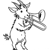 Croquis &agrave; colorier "Animaux musiciens" (c) &Eacute;li et Scriobelius - 32