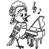 Croquis &agrave; colorier "Animaux musiciens" (c) &Eacute;li et Scriobelius - 6