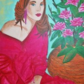 Peinture d'Eliora Bousquet intitulée : Anthéa