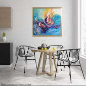 Tableau Fougue océane d'Eliora Bousquet mis en situation dans un décor - 40