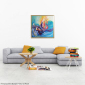 Tableau Fougue océane d'Eliora Bousquet mis en situation dans un décor - 22