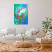 Tableau Le jardin de Claude d'Eliora Bousquet mis en situation dans un décor 6