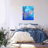 Tableau Aux lendemains bleus d'Eliora Bousquet mis en situation dans un décor 4