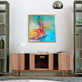 Tableau L'arche d'Iris d'Eliora Bousquet mis en situation dans un décor 19