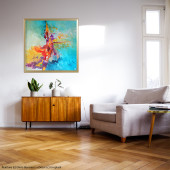 Tableau L'arche d'Iris d'Eliora Bousquet mis en situation dans un décor 2