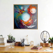 Tableau Valse cosmique d'Eliora Bousquet mis en situation dans un décor 21